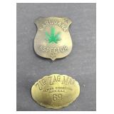 ZIG ZAG, MARIJUANA INSPECTOR BADGES