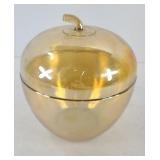 IRIDESCENT APPLE BOWL W/ LID