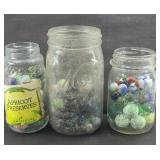 CANNING JARS W/ MARBLES