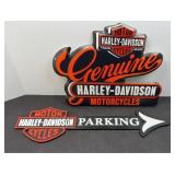 CAST IRON HARLEY DAVIDSON SIGN & METAL SIGN