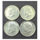 (4) KENNEDY SILVER DOLLARS - 40 PERCENT
