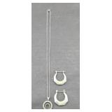 STERLING SILVER NECKLACE AND EARRINGS