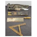 KNIFE, SHARPENING STRAP, MORE