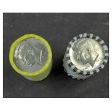 (2) ROLLS KENNEDY HALF DOLLARS