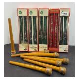 BOBBINS, CANDLESTICK HOLDERS & CANDLES