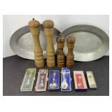 SPOON COLLECTION, SALT & PEPPER & STAKE PLATES