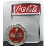 COCA-COLA SIGN & THERMOMETER