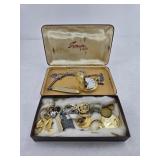 MAJESTRON POCKET WATCH & ASSTD JEWELRY