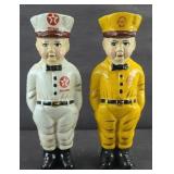 CAST IRON TEXACO & SHELL BANKS