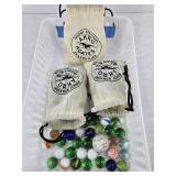 (3) BAGS OF AKRO AGATE MARBLES