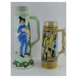 (2) OVERSIZED CERAMIC STEINS