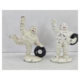 (2) MICHELIN MAN CAST IRON FIGURINE