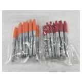 (30) SHARPIE MARKERS (RED & ORANGE)