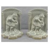 BRONZE THE THINKER BOOKENDS