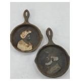 MINI CAST IRON BLACK AMERICANA SKILLETS