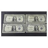 (4) 1935 $1 DOLLAR SILVER CERTIFICATES