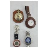 (4) POCKET & WRIST WATCHES