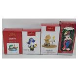(4) HALLMARK ORNAMENTS: PEANUTS & BUGS BUNNY