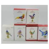 (6) HALLMARK ORNAMENTS: TWELVE DAYS OF CHRISTMAS