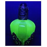 URANIUM GLASS LIGHTER DECO STYLE