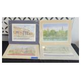 (4) JACK APPLETON NOTRE DAME PRINTS FULL SET