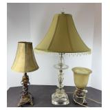 (3) DECORATOR LAMPS