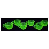 CHILDS URANIUM GLASS  CUPS
