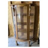 CURVED FRONT OAK CHINA CABINET