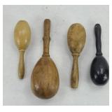 (4) WOOD SEWING DARNERS