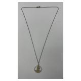 STERLING SILVER SLEEPY EYE ADVERTISING PENDANT