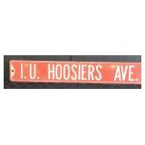 INDIANA HOOSIER METAL STREET SIGN