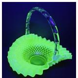 URANIUM GLASS BASKET