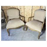 (2) VINTAGE SIDE CHAIRS W/ ARMS