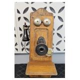 ANTIQUE WOOD CASE TELEPHONE NO INSIDES