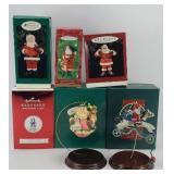 (6) HALLMARK ORNAMENTS: SANTA CLAUS