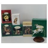 (6) HALLMARK ORNAMENTS: REINDEERS & ANIMALS