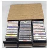 CASSETTES , COUNTY & ROCK W/ CADDY