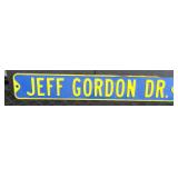JEFF GORDON METAL STREET SIGN