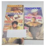 (5) 1980s PENTHOUSE MAGAZINES
