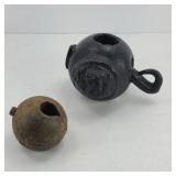 CAST IRON SCALE WEIGHT, OR BALL FOR CHAIN