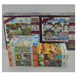 (2 ) CEACO CORK BOARD PUZZLES & (5) OTHER PUZZLES