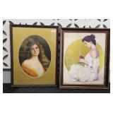 (2) FRAMED LADIES PRINTS