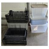 (3) TOTES & (4) CRATES