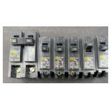 (6) SQUARE D CIRCUIT BREAKERS 15 TO 100 AMP