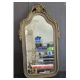 ANTIQUE MIRROR, REVERSED ETCHED DESIGN