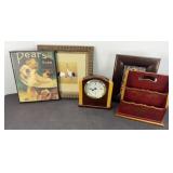 DECORATIVE ART ITEMS & BULOVA CLOCK