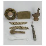 CIGARETTE CASE, CAST IRON GOOSE BANK, MORE