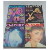 (4) 1980s PLAYBOY MAGAZINES