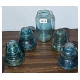 ANTIQUE CANNING JAR & INSULATORS