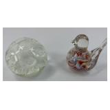 (2) JOE RICE PAPERWEIGHT: BIRD & OTHER